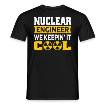 Ingénieur nucléaire Technologie nucléaire Énergie nucléaire - T-shirt homme - noir - Devant - AI Model Male 178 light (178cm)
