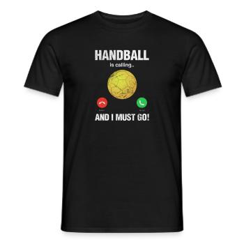 Handball Handball Joueur Handball Joueur de handball Cadeau sportif - T-shirt homme - noir - Devant - AI Model Male 178 light (178cm)