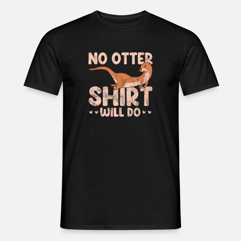 Otter - Männer T-Shirt - Schwarz
