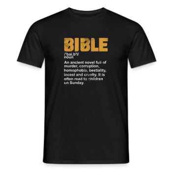 Bible - Men's T-Shirt - black - Front - AI Model Male 178 light (178cm)