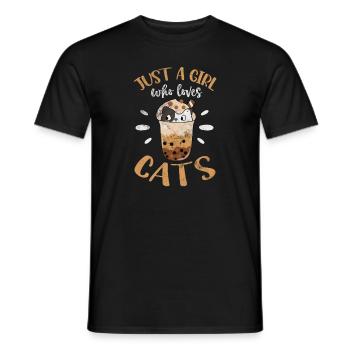 Bubble Tea Boba Tea Kawaii Geschenk - Männer T-Shirt - Schwarz - Vorne - AI Model Male 178 light (178cm)