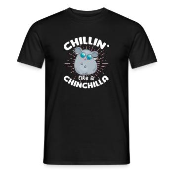 Chinchilla - Männer T-Shirt - Schwarz - Vorne - AI Model Male 178 light (178cm)