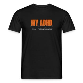 ADHS - Männer T-Shirt - Schwarz - Vorne - AI Model Male 178 light (178cm)