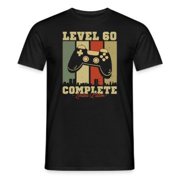 Geschenk Anniv. Vintage lvl 60 ed. limitiert - Männer T-Shirt - Schwarz - Vorne - AI Model Male 178 light (178cm)