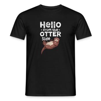 Loutre - T-shirt homme - noir - Devant - AI Model Male 178 light (178cm)