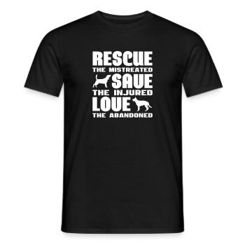 Sauvetage d’animaux - T-shirt homme - noir - Devant - AI Model Male 178 light (178cm)