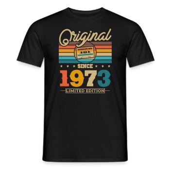 Original seit 1973 - Limitierte Auflage - Männer T-Shirt - Schwarz - Vorne - AI Model Male 178 light (178cm)