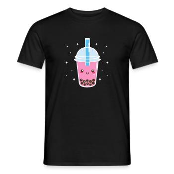 Thé à bulles - T-shirt homme - noir - Devant - AI Model Male 178 light (178cm)