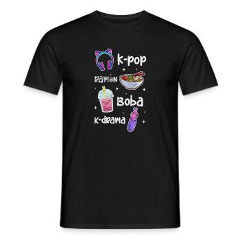 Bubble Tea Boba Tea Kawaii Cadeau - T-shirt homme - noir - Devant - AI Model Male 178 light (178cm)