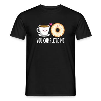Café Donut Caféine Espresso Barista Cadeau - T-shirt homme - noir - Devant - AI Model Male 178 light (178cm)