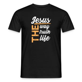 Bible Bible Verse Christian Proverbs Jesus Gift - Men's T-Shirt - black - Front - AI Model Male 178 light (178cm)