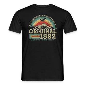 Original seit 1982 Limited Edition - Männer T-Shirt - Schwarz - Vorne - AI Model Male 178 light (178cm)