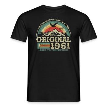 Original seit 1961 Limitierte Auflage - Männer T-Shirt - Schwarz - Vorne - AI Model Male 178 light (178cm)