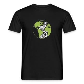 Climate change - Men's T-Shirt - black - Front - AI Model Male 178 light (178cm)