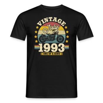 Birthday Gift - July 1993 - Men's T-Shirt - black - Front - AI Model Male 178 light (178cm)