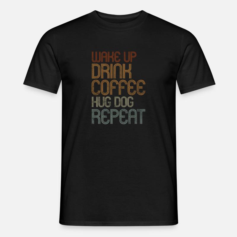 Kaffee Hunde - Männer T-Shirt - Schwarz