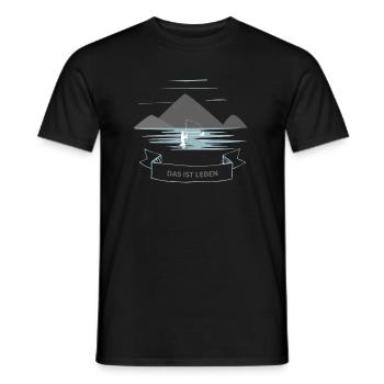 Fischen Das ist Leben - Männer T-Shirt - Schwarz - Vorne - AI Model Male 178 light (178cm)