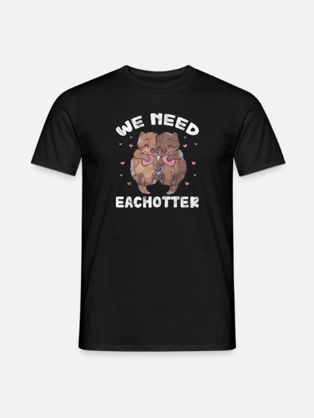 Otter - Männer T-Shirt - Schwarz