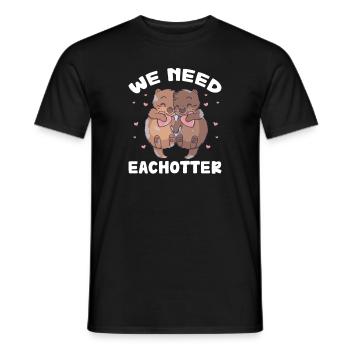 Loutre de mer Loutre Cadeau de loutre - T-shirt homme - noir - Devant - AI Model Male 178 light (178cm)