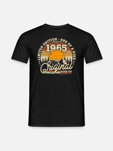 Cadeau Anniversaire 1965 - T-shirt homme - noir