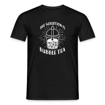 Thé à bulles - T-shirt homme - noir - Devant - AI Model Male 178 light (178cm)