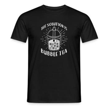 Bubble Tea Boba Tea Kawaii Cadeau - T-shirt homme - noir - Devant - AI Model Male 178 light (178cm)