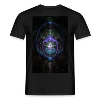 At the beginning - Men's T-Shirt - black - Front - AI Model Male 178 light (178cm)