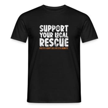 Animal Rescue Animal Welfare Animal Friend Gift - Men's T-Shirt - black - Front - AI Model Male 178 light (178cm)