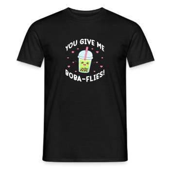 Thé à bulles - T-shirt homme - noir - Devant - AI Model Male 178 light (178cm)