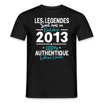 Legends Oktober 2013 - 10 Jahre - Männer T-Shirt - Schwarz - Vorne - AI Model Male 178 light (178cm)