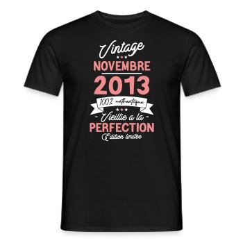 Birthday Gift November 2013 - Men's T-Shirt - black - Front - AI Model Male 178 light (178cm)