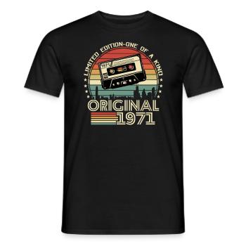 Geschenk 52/53. Geburtstag Vintage 1971 - Männer T-Shirt - Schwarz - Vorne - AI Model Male 178 light (178cm)