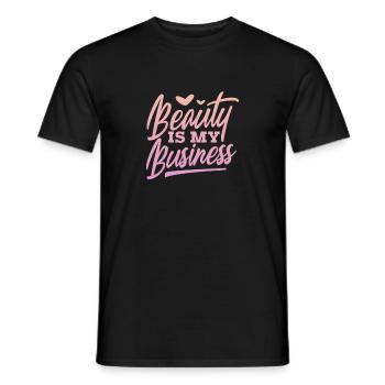 Beautician Cosmetics Makeup Gift - Men's T-Shirt - black - Front - AI Model Male 178 light (178cm)