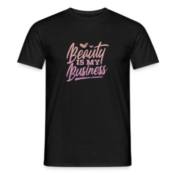 Beautician - Men's T-Shirt - black - Front - AI Model Male 178 light (178cm)