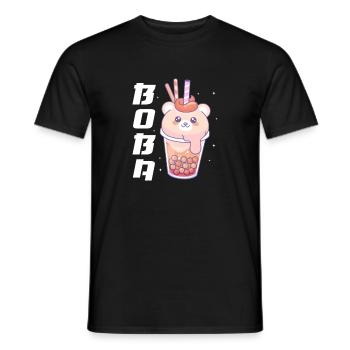 Thé à bulles - T-shirt homme - noir - Devant - AI Model Male 178 light (178cm)
