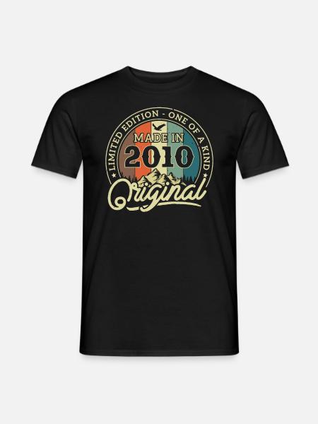 Cadeau Millésime 2010 - T-shirt homme - noir
