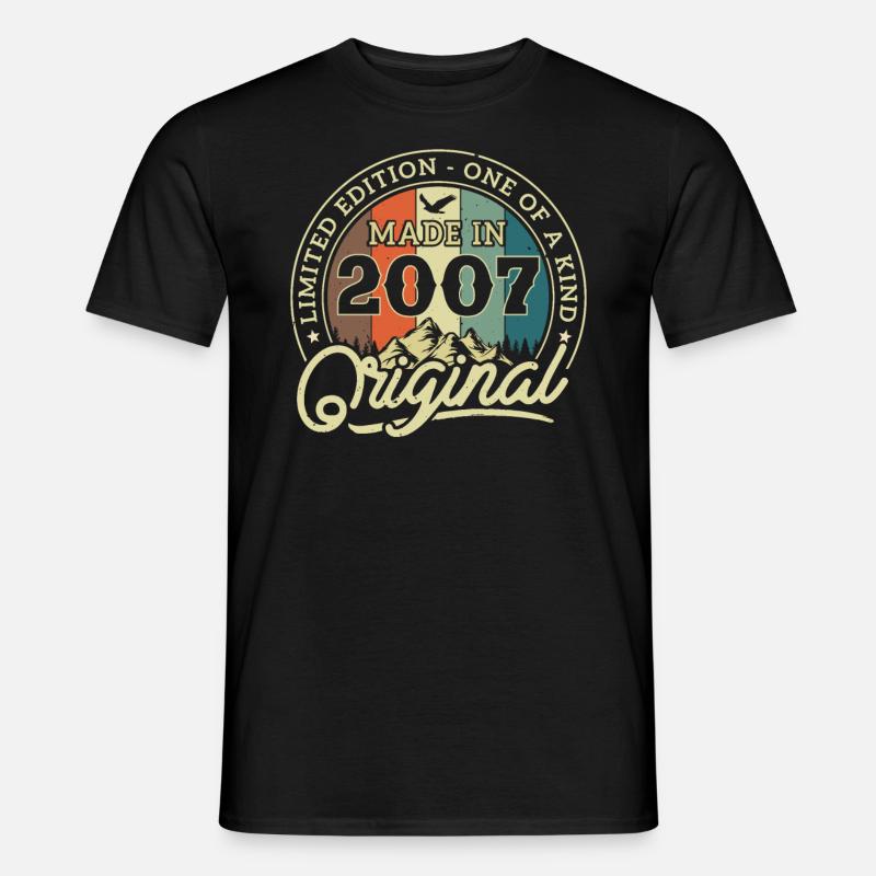 Cadeau Millésime 2007 - T-shirt homme - noir