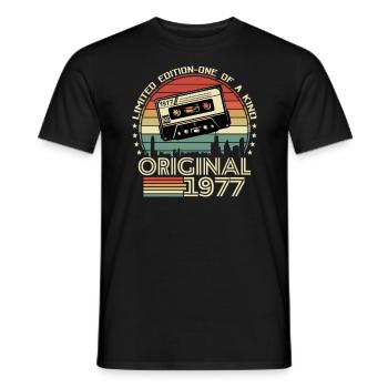 Vintage 1977 Surprise d’anniversaire - T-shirt homme - noir - Devant - AI Model Male 178 light (178cm)