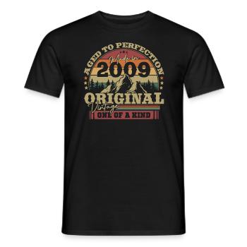 2009 Original Vintage Unique Piece - Men's T-Shirt - black - Front - AI Model Male 178 light (178cm)