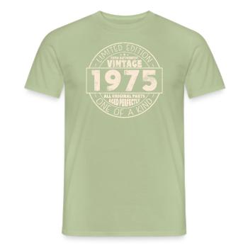Vintage 1975 Gift, 48/49 Years - Men's T-Shirt - sage - Front - AI Model Male 178 light (178cm)
