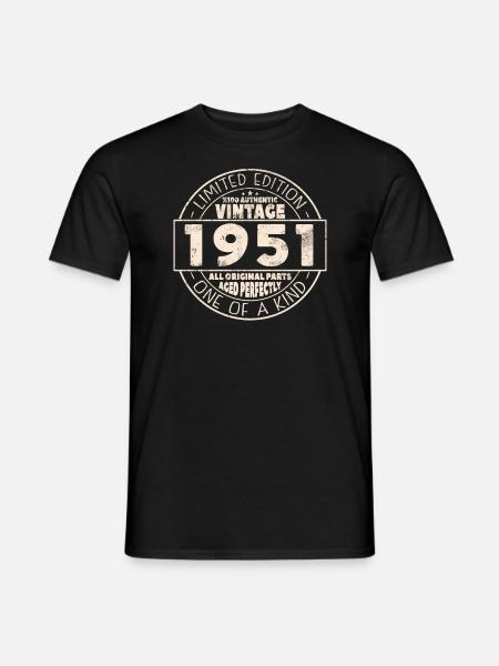 Gift 1951 72/73 years - Men's T-Shirt - black