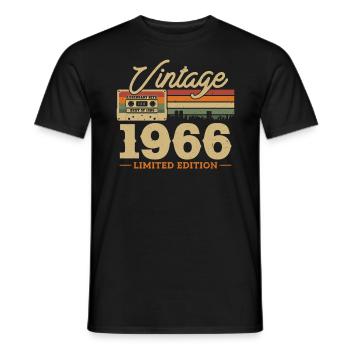 1966 - 57/58th anniversary - Men's T-Shirt - black - Front - AI Model Male 178 light (178cm)