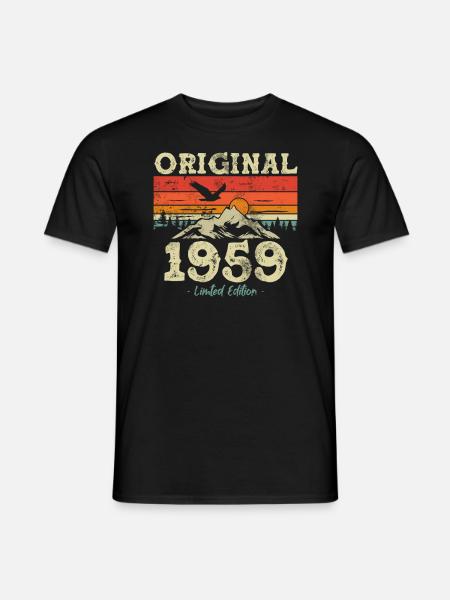 Retro Geschenk 1959 - Männer T-Shirt - Schwarz