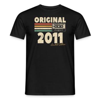 Vintage 2011 Geburtstagsgeschenk - Männer T-Shirt - Schwarz - Vorne - AI Model Male 178 light (178cm)