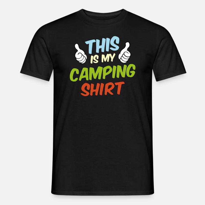 Das ist mein Camping-Shirt, Statement Spruch - Männer T-Shirt - Schwarz