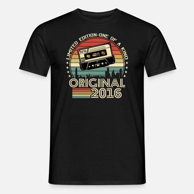 Retro '16 B-Day Gift - Männer T-Shirt - Schwarz