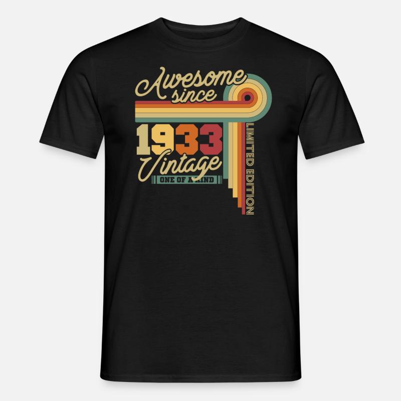 1933 Anniversary retrospective 90 years - Men's T-Shirt - black
