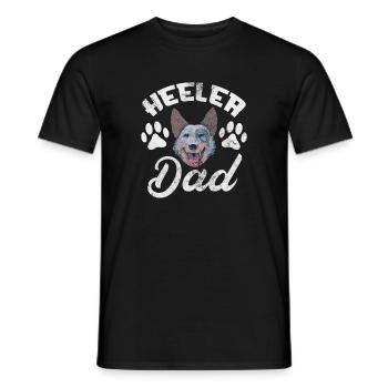 Australian Cattle Dog Father - Men's T-Shirt - black - Front - AI Model Male 178 light (178cm)