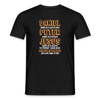 Bible Bible Verse Christian Proverbs Jesus Gift - Men's T-Shirt - black - Front - AI Model Male 178 light (178cm)