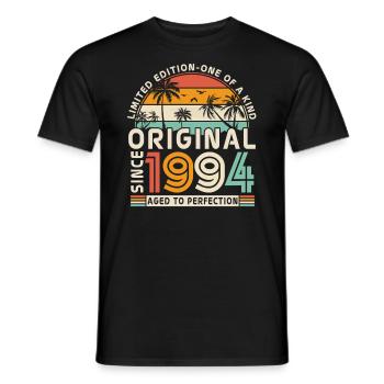 Vintage Original 1994 Geburtstagsgeschenk - Men's T-Shirt - black - Front - AI Model Male 178 light (178cm)